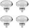 TopHomer Lot de 4 boutons ronds en cristal transparent de 45 mm - Boutons extérieurs de meuble en cristal artificiel - Poignées de porte en verre - Boutons de meubles ronds pour armoire, verre, porte