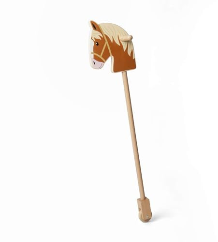 Bigjigs Toys Wooden Hobby Horse, Ride On Stick Horse, Eco Friendly Wood