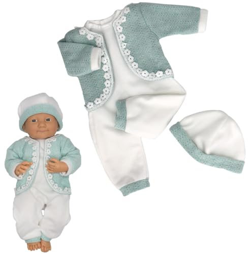 MenYiYDS 1 Set Puppenkleidung, Kleid, Hose, Hut, Pullover, Puppenzubehör 35-45 cm, ohne Puppe, grün