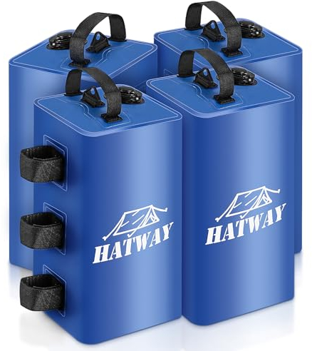 Hatway Wassergewichtssack, 40 kg, 4 Beingewichte für Pop-Up-Baldachin, Pavillon, Vordächer, Zelt, 4 x 10 l, Blau