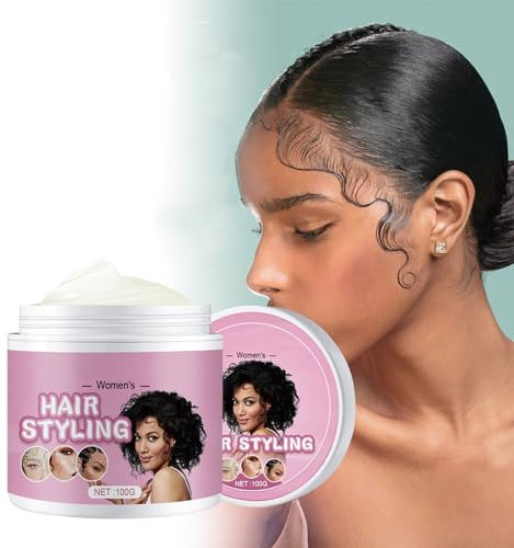 Hair Gel Women,Hair Styling Cream Hair Pomade Tamer for Smoothing Flyaways Edge Control Taming Frizz Hair,Women Slick Back Hair Glue,100G