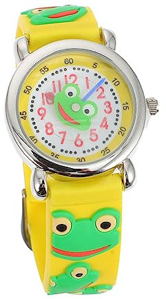 SAFIGLE 1stück Cartoon Kinderuhr Mit Frosch-Design Armbanduhr Für Jungen Und Mädchen Für Täglichen Gebrauch Und Zeitverständnis
