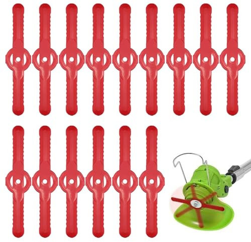 LIAMGUS 20pcs Plastic Grass Trimmer Blades, Lawn Cutter Replacement Blades, Universal Fit
