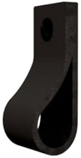 Handles and more - 4 x Ledergriffe für Möbel - Schwarz - Größe M 19 cm - inkl. 3 Schraubenfarben - Schrankgriffe Leder - Türgriffe Leder - Ledergriffe für Schuhschrank & Schublade - Lederschlaufen
