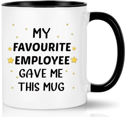 Joymaking Funny Mug for Boss - Novelty Leaving Gift for Manager - My Favourite Employee Gave Me This - Best Boss Mug, 12Oz Black