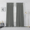Joydeco Gardinen mit Kräuselband Blickdicht Vorhänge Schienensystem Verdunkelungsvorhang mit Haken Thermovorhang Kälteschutz Schlafzimmer Wohnzimmer 2er Set 245x140cm Hellgrau