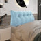 BNCKTRD Rückenkissen Keilkissen Rückenlehne Kissen für Bett Sofa Kopfteil Gepolstert Bettkissen Wandkissen Sofakissen Groß Rueckenkissen Couchkissen Dekokissen Kordsamt Azurblau 120cm