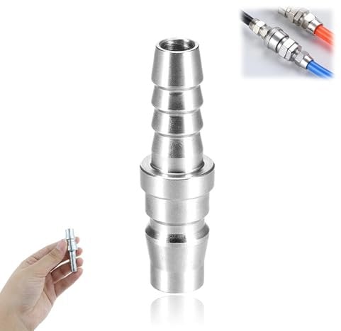 Jormftte Raccord à dégagement rapide en ligne, raccord mâle, connecteur de gaz pour tuyau de gaz butane/propane de 8 mm, idéal pour barbecue à gaz, chauffage de terrasse, cuisinière à gaz de camping