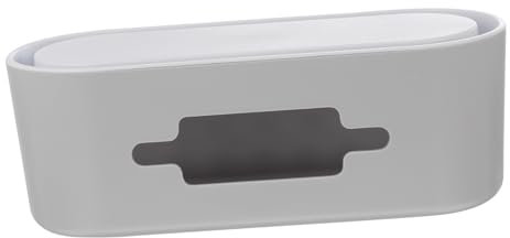 HOMSFOU 1pc Card Cable Management Box Desk Wire Organizer Power Lightweight Wire Organizer Cable Storage Container Practical Storage Case Notebook Cable Holder Cord Organizer Grey Plastic