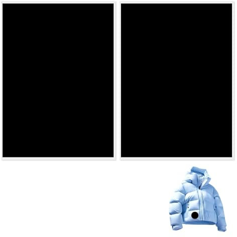 2 Stück Flicken Selbstklebend Stoff,Stoffflicken Selbstklebend,Selbstklebender Stoff,Flick und Fertig, Mänteln und Zelten, Stark Haftend und Wasserdicht, Einfache Anwendung, Schwarz