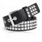 Y2K Gürtel Nietengürtel,Punk Gürtel in Schwarz mit Silbernen Pyramidennieten,PU Leder Y2K Belt für Damen und Herren,Punk Ledergürtel für Gothic, Hip-Hop und Rock Outfits,Unisex (Weiß)