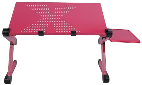 CFTGIW Laptop -Ständer 360 Grad Rotationsbasis Ergonomisch Faltbarer Laptop -Steiger mit Plattenlaptop Merkmal (PINK)