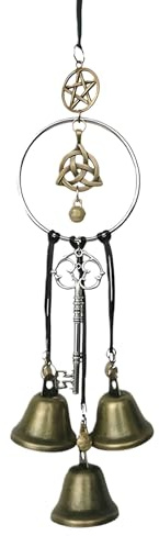 Witch Bells Garden Wind Chime, 26.5x10x3cm Handmade Witch Protection Door Hanger Made Of Iron, Door Bell Decoration For Windowsill, Doors Handles, Balconies And Gardens