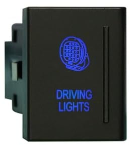 Motorstartknopf Druckknopfschalter Blaue LED/EIN AUS Spot Rückfahrscheinwerfer Leuchtfeuer Passend für VW AMAROK Volkswagen Zubehör Ersatz(Driving lights-R)