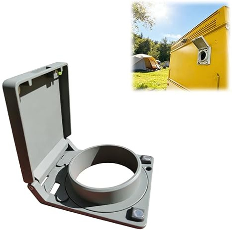 Magnetic Duct Adapter Pass-Through for Diesel Heaters & Air Conditioners Universal Flange with Cover for RVs, Campers, Tents Easy-Connect Ventilation Solution