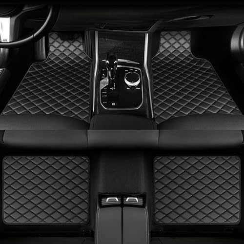 Fußmatten Auto kompatibel mit Renault Austral Alpine/Espace 6/Rafale/Megane E-Tech Scenic 2023-2025 2026 passt Auto Fußmatten wasserdicht rutschfest PU Leder Robust Pflegeleicht(Schwarz)