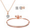 Philip Jones Rose Gold Plated Friendship Set Created with Zircondia® Crystals
