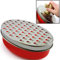 Cheese Grater Citrus Lemon Zester with Food Storage Container & Lid - Perfect for Hard Parmesan Or Soft Cheddar Cheeses, Ginger, Vegetables, Butter, Chocolate & Nutmeg (Red)