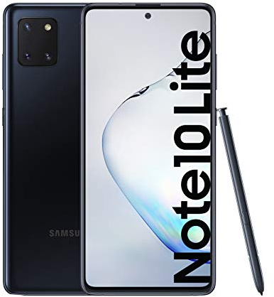 Samsung Galaxy Note 10 Lite - Smartphone 6.7 FHD +, 4G, Doppia SIM, 6 GB di RAM, 128 GB di ROM, 12 MP (W) + 12 MP (UW), Nero