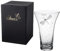 Dragonfly Vase - Handmade Glass Vase - Swarovski Crystal and Etched Dragonfly Decor - Golden Gift Box - Clear Mouth Blown Vase Centerpiece - 9.4 in (24 cm)