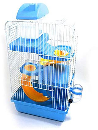 Trintion 3 Tiers Hamster Cage 23 * 17 * 44CM Gorgeous Hamster Mouse Cage (Blue)