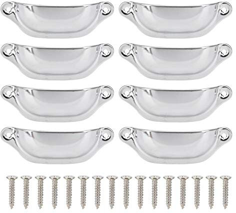 Fydun Poignée Antique, poignées en Forme de Coquille Vintage, poignées de Traction pour tiroir d'armoire de Porte de tiroir de Placard(Argent)