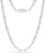 LeCalla 925 Sterling Silver Italian 4.5 MM Diamond-Cut PaperClip Link Chain Necklace for Women 24 Inches