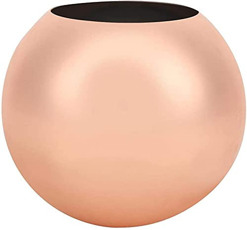 Vaso Di Fiori, Vaso Di Fiori In Acciaio Inossidabile Vaso Rotondo In Oro Rosa Centrotavola Decorativo Per La Decorazione Domestica-Rose gold
