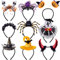 BQTQ 9 Pièces Serre-Tête Halloween Bandeaux de Halloween Bandeau Chapeau de Sorcière Citrouille Araignée Costume Accessoires Cheveux pour Halloween Fête Costumée Décoration