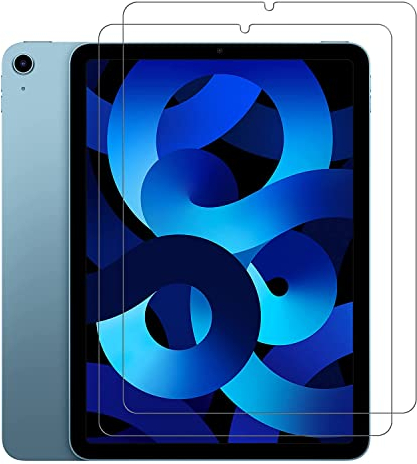 XunyLyee [2 Piezas Protector de Pantalla para iPad Air 5/4 (2022/2020 modelos, 10.9 Pulgadas) Vidrio Templado Film