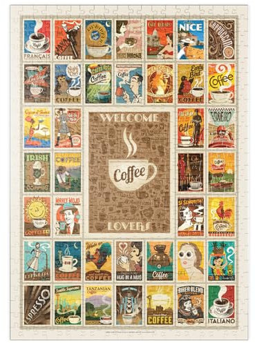 MyPuzzle Coffee Collection, Vintage Poster - Premium 500 Teile Puzzle - MyPuzzle Sonderkollektion von Anderson Design Group