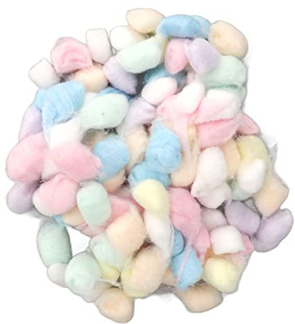AMONIDA Hamster Wattebausch, 1 Beutel Weich Wattebausch für Kleintiere Wärme und Belüftung für den Winter, für Hamster für Chinchilla(Regenbogen)