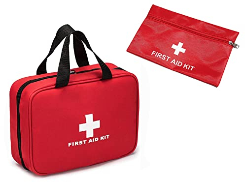 Gute Medikament Tasche,2 Stück Erste Hilfe Tasche Leer,Notfalltasche,Reiseapotheke Tasche,wasserdichte Medizin Aufbewahrungstasche für Zuhause Reisen Büro Outdoor(ohne Drogen oder Werkzeuge)