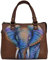 Anna by Anuschka Damen Twin Zippered Crossbody Umhängetasche mit Zwei Reißverschlüssen, Afrikanischer Elefant