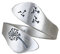 Mesnt Ringe Frauen Silber, 925 Sterling Silber Löwenzahn Ringe für FrauenSilber, Größe Einstellbar