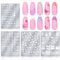 Saviland Nail Stamping Plate Set: 4PCS Nail Stencils French Nail Tip Nail Stamp Plate Wave Stripes Heart Star Natural Patterns Nail Art Printer Stencils For Nail Art Reusable Manicure DIY Designs