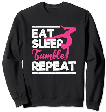 Gymnastique Drôle Amoureux de Gymnaste Mangez Dormir Tumble Repeat Sweatshirt