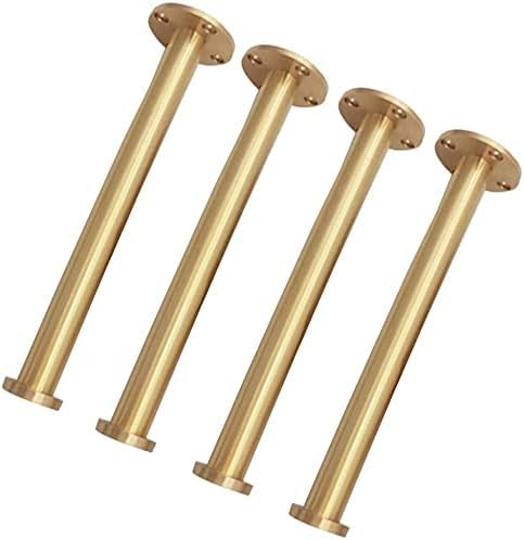 Pieds de table réglables en laiton - Pieds de meubles en cuivre - Pieds de table basse pour meubles - Accessoires pour canapé (doré, 21 cm)