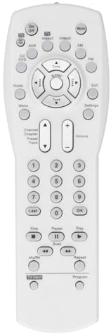 Beufee Fernbedienungsersatz, Fernbedienungsersatz, Audio-Video-Fernbedienungen, Video-Media-Center-System-Controller Für Die AV 3-2-1-Serie(Weiß)