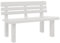 vidaXL Gartenbank, Sitzbank für Garten Terrasse, Outdoor Bank Gartenmöbel, Parkbank Terrassenbank mit Rückenlehne, Weiß Polypropylen