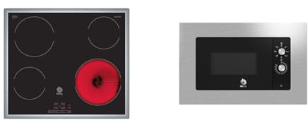 Balay - Set compuesto por la Placa Vitrocerámica 3EB720XR y el Microondas Integrable 3CG6112X3, Negro/Inox