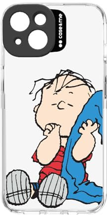 case&me Peanuts Hülle für iPhone 14, iPhone Snoopy Schutzhülle, Kameraschutz, geschützte Tasten, Transparent Charlie