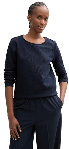 TOM TAILOR Denim Damen 1039979 Sweatshirt, 10668-Sky Captain Blue, S