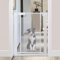 Callowesse Narrow Metal Mesh Child & Pet Gate 76cm High – Pressure Fitted, No Screws, Ideal for Doorways, Stairs & Hallways, Extensions Available (Glacial White) (62-69cm X H76cm)
