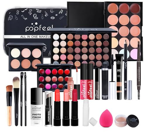 LHLXZQ Schmink Set, Kosmetik Starter Kit für Frauen mit Lidschatten Palette Concealer Lipgloss Lippenstift Mascara etc, Multifunktions Kosmetik Makeup Set für Gesicht, Augen und Lippen#5