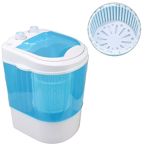 Lavatrice Portatile, Mini Lavasciuga da 22 Litri Combinata con Tubo di Scarico per Cestello per Centrifuga, Bucato Compatto per Biancheria Intima, Calzini, Vestiti per Bambini,