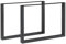 [en.casa] Tischgestell Makers 2er Set Tischbeine Metall für Esstisch Schreibtisch 72 x 100 cm Tischfüße höhenverstellbar Tischuntergestell Schwarz