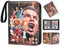 Oirigaga Fussball Sammelkarten Album, 4 Taschen Fußball Karten Sammelalbum, 400 Karten Sammelmappe Sammelheft Sammelbuch mit 50 Hüllen und Reißverschluss Tragegriff, Wasserdicht PU-Leder Heft Ordner