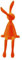 Florissima Deko Hase sitzend 29 cm – Beflockter Osterhase Frühlingshafte Osterdeko für Tisch, Fensterbank & Wohnzimmer (Orange)