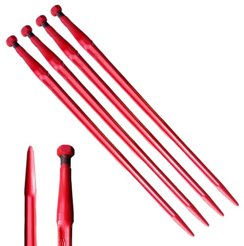 4x Frontladerzinken Frontlader 810mm M22x1.5 Zinken Großballenzinken